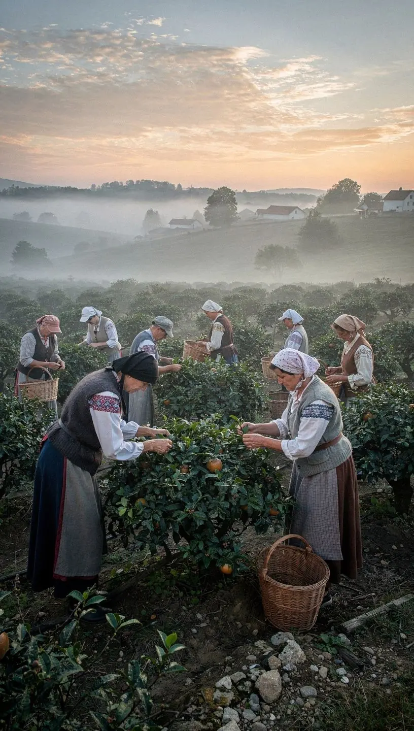 Kakiszótea levelei, gyönyörű őszi színekben pompázva.